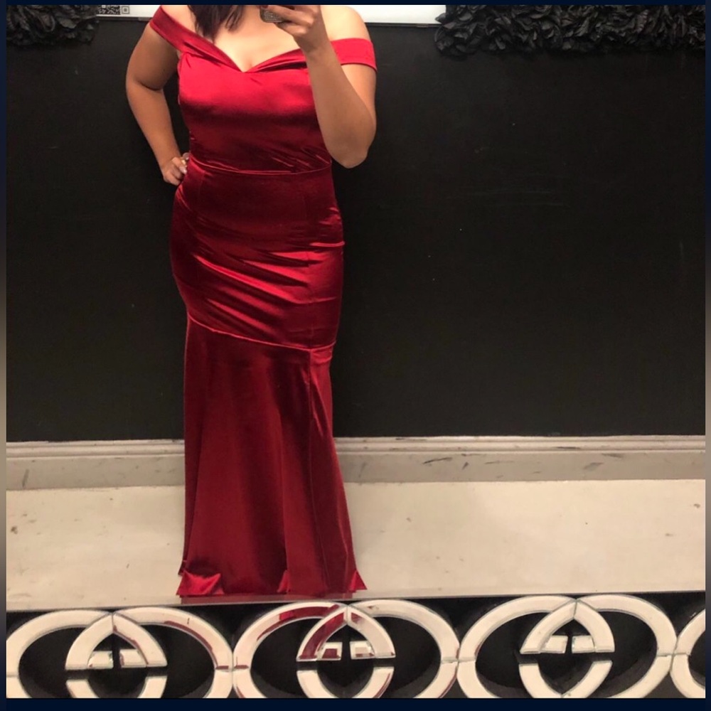 Burgundy dress